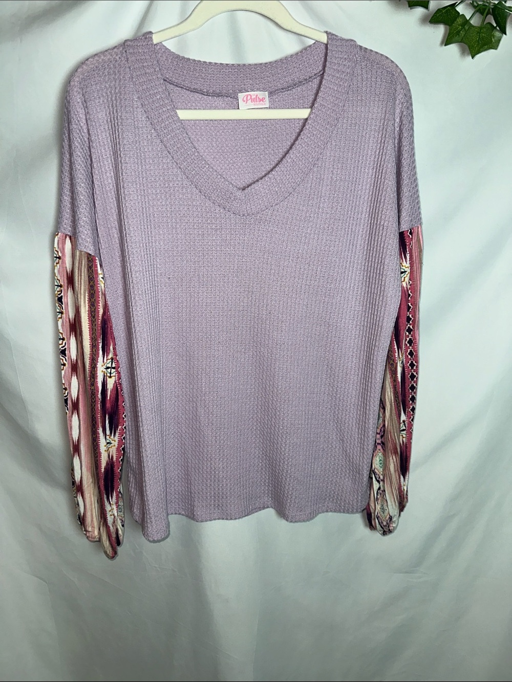 Pulse Lavender Waffle Knit Top - Picture 1 of 6